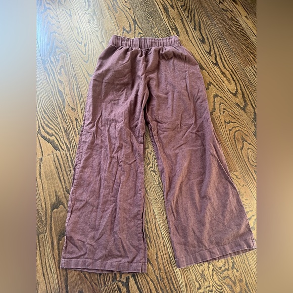 Abercrombie & Fitch wide leg linen blend pleated pants - Picture 5 of 5